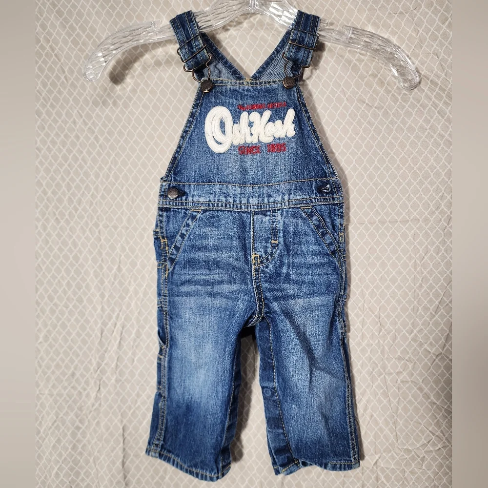 Vintage OshKosh B'gosh Denim Overall Baby 9M